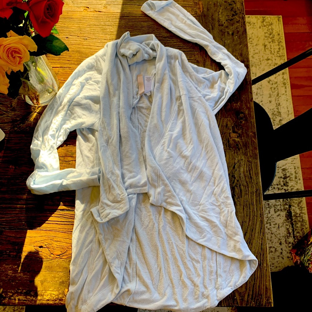 Light blue athleta open sweatshirt